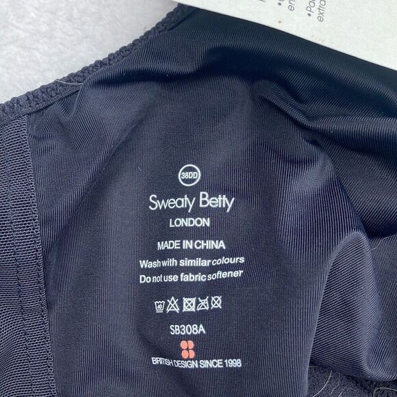 Sweaty Betty London ultra sports bra black 38DD NWT - Picture 3 of 4
